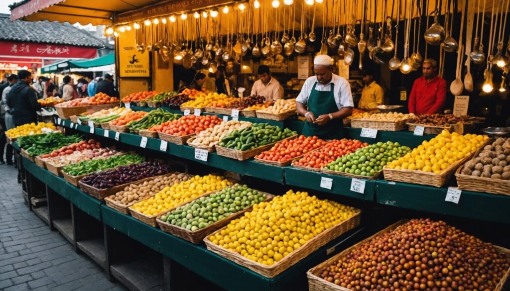 Vielfältige marktstand ausstattungen für erfolgreiche verkäufe